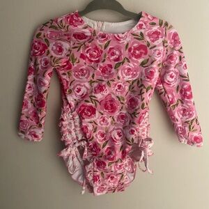 Sweet Honey Clothing - Swimming in Roses Long Sleeve Swimsuit